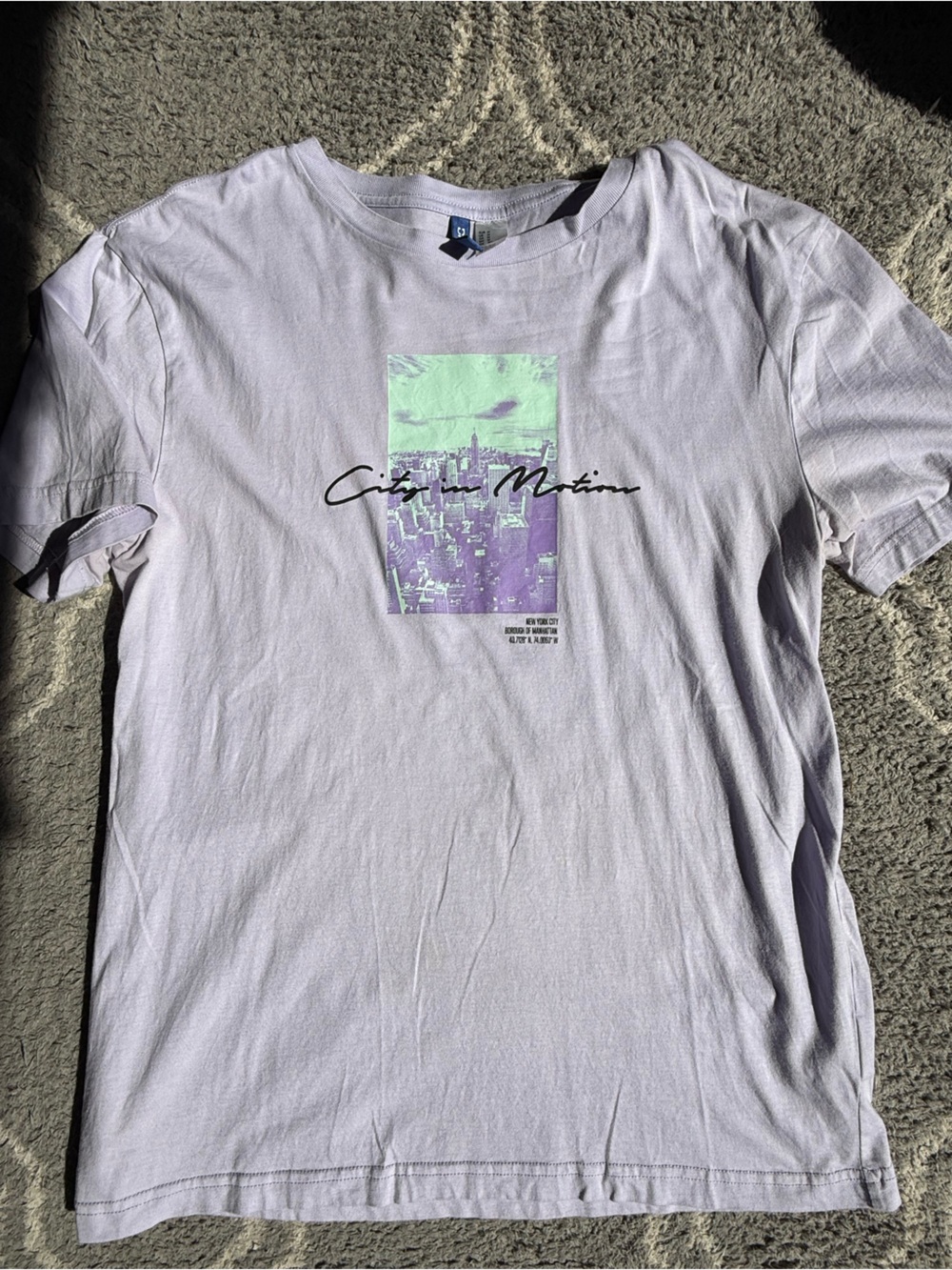 Divided Lavender Tee with Mint Graphic